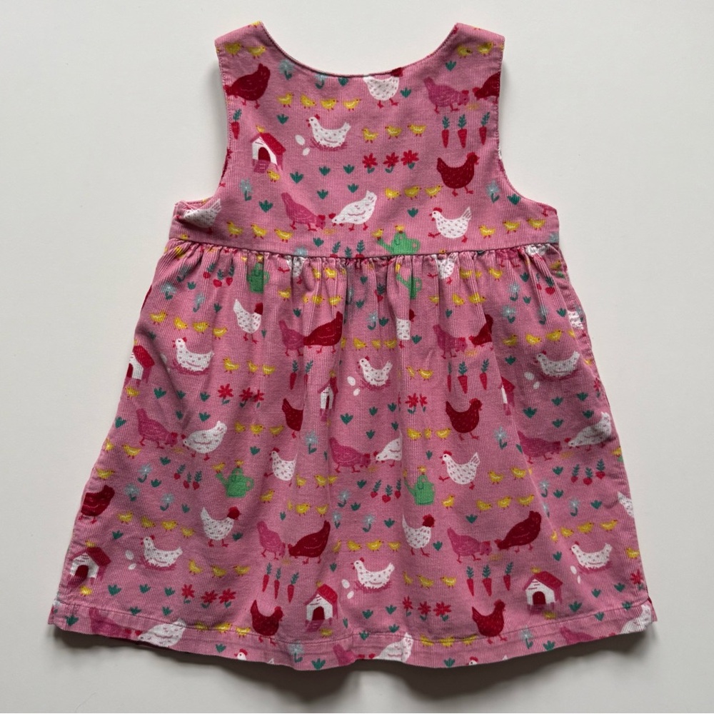 Baby Boden Girls Farm Animal Cord Pinnie Dress - Size 12-18M - Picture 6 of 16
